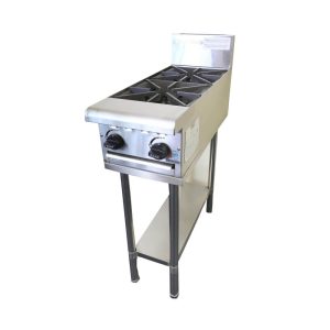 CaterWare Commercial 2 Burner Gas Cooktop with Stand CW-GB2