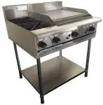 CaterWare 2 Burner Gas Cooktop with 600mm Hotplate GB2-60HP