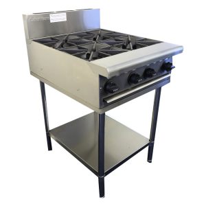 CaterWare 4 Burner Gas Cooktop with Stand CW-GB4
