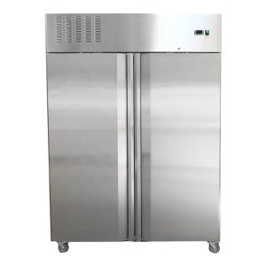CaterWare Commercial Two Door Upright Stainless Steel Freezer L1400F2A