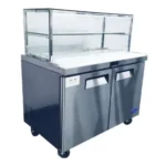 Atosa 1225mm Sandwich Prep Fridge with Glass Display 2 Door 380Ltr (MSF8302G)