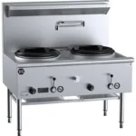 B&S Two Hole Waterless Wok Table UFWWD-2