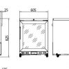 Fridge/Refrigerator Under Bar Atosa Glass Door 105Ltr MBC24G
