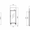 Freezer Upright Top Mounted Atosa 1 Door Glass S/Steel 670 Ltr MCF8601 2