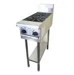 CaterWare 2 Burner Gas Cooktop with Stand CW-GB2