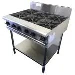 CaterWare 6 Burner Gas Cooktop with Stand GB6