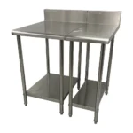 Infill Table Stainless Steel 600x800x950mm with Splashback (CRWT-8060S-150B)