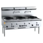 B&S Three Hole Waterless Wok Table K+ UFWWK-3