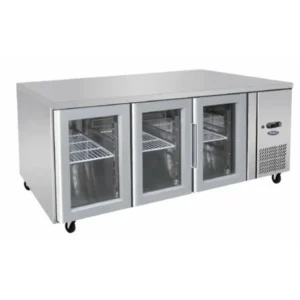 Atosa Fridge Under Bench 3 Glass Door 420Ltr (EPF3731)