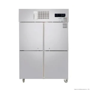 Thermaster-1000Ltr-Tropicalised-Stainless-Steel-Upright-Fridge-4-x-1:2-Doors-(SUC1000)_Caterware