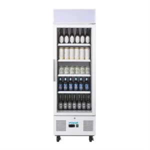 Polar G-Series White Upright Single Door Display Fridge (DM075-A)