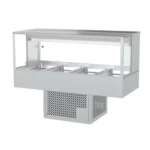 Woodson 1355mm Square Glass Cold Food Display 4 Bay (WR.CFSQ24)