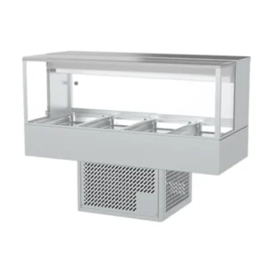 Woodson 1355mm Square Glass Cold Food Display 4 Bay (WR.CFSQ24)