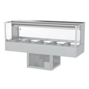 Woodson 1680mm Square Glass Cold Food Display 5 Bay (WR.CFSQ25)