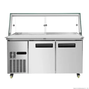 Thermaster-1460mm-Premium-Kebab:Noodle:Salad-Bar-Display-Fridge-4x1:1-GN-(PG150FA-XG)_Caterware