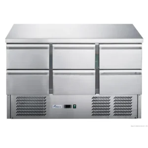 FED-X-6-Drawer-Compact-Workbench-Fridge-(XGNS1300-6D)_Caterware