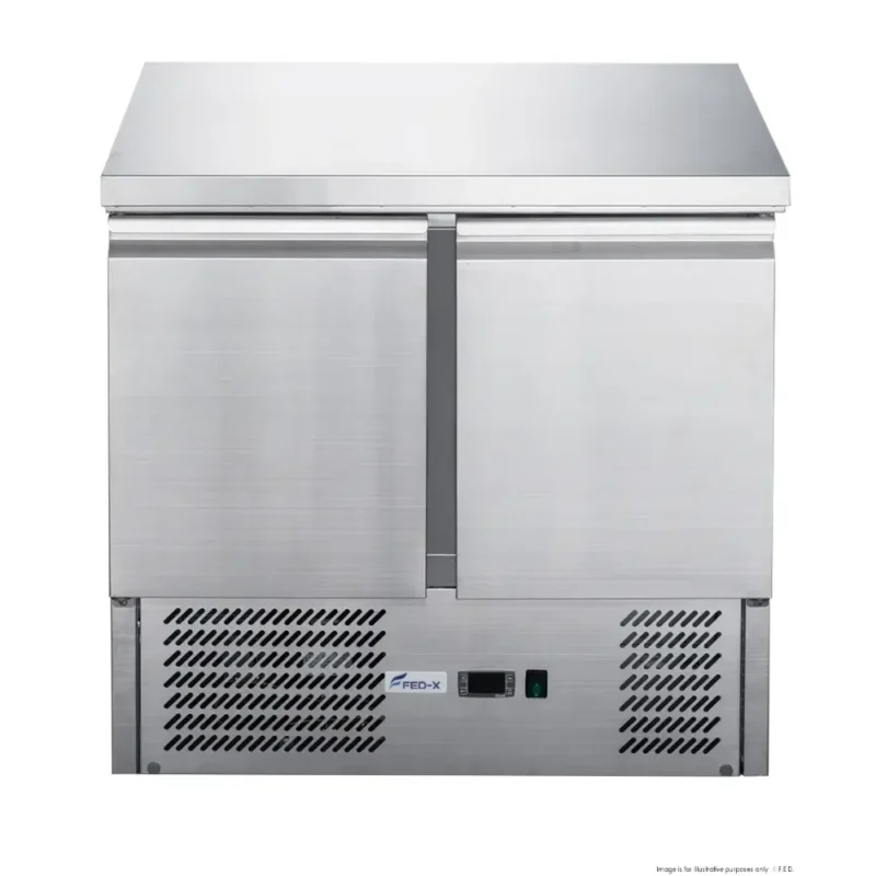 FED-X-Two-Door-Compact-Workbench-Fridge-(XGNS900B)_Caterware