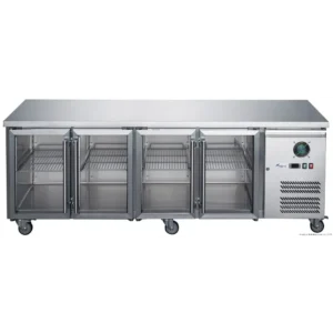 FED-X-Underbench-Fridge-4-Glass-Door-Stainless-Steel-GN-Compatiable-(XUB7C22G4V)_Caterware