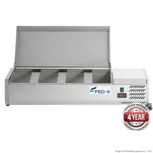 FED-X Salad Bar with Stainless Steel Lid XVRX1200/380S