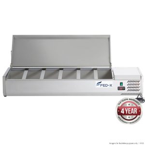 FED-X Salad Bar with Stainless Steel Lid XVRX1500/380S