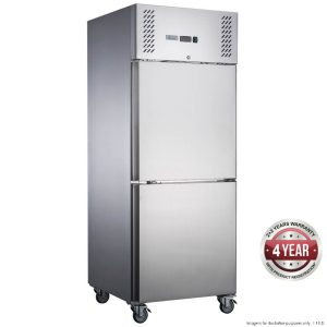FED-X 650Ltr Upright Freezer Stainless Steel 2 Door XURF650S1V