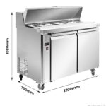 SLB120-pizza prep fridge commercial