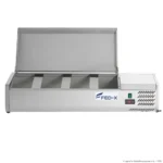 FED-X-Salad-Fridge-Bench-Top-Stainless-Steel-Takes-4x1:3GN-Pans-(XVRX1200:380S)_Caterware