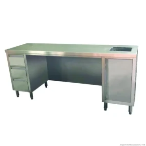 Multipurpose Utility Bench with Sink Stainless Steel Modular Systems (SS6-2100R-H)