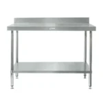 Work Bench with Splashback 600mm Deep Simply Stainless SS02