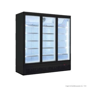 Thermaster 3 Door Supermarket Freezer Black LG-1500BGBMF
