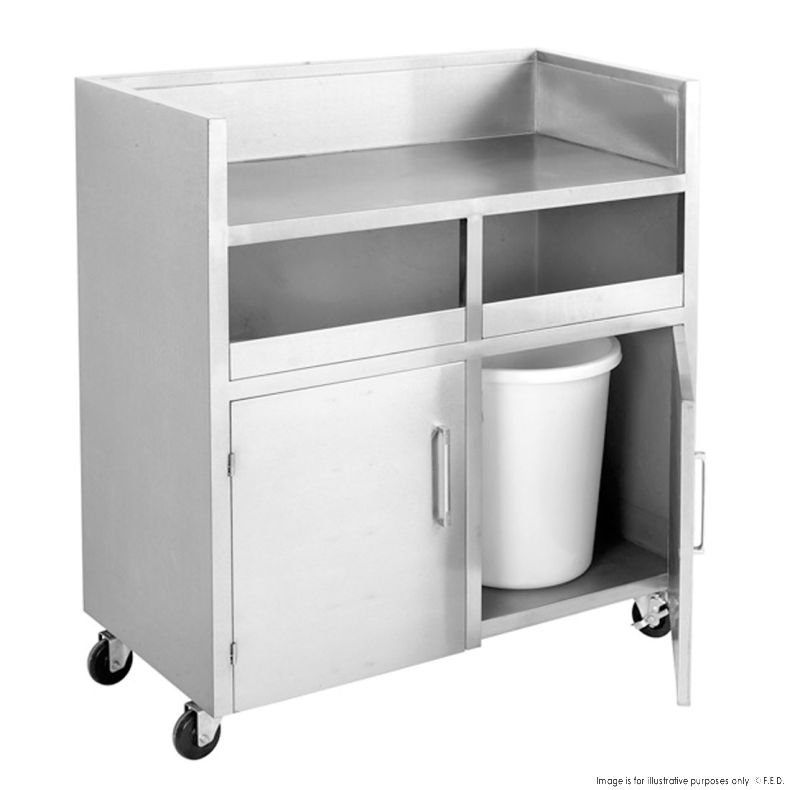 Mobile Double Bin Station Stainless Steel Modular Systems MBS118