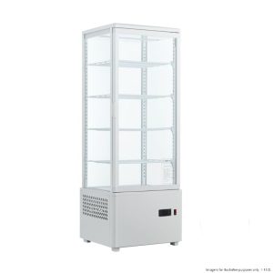 Countertop Display Fridge 4 Sided White Thermaster TCBD108L