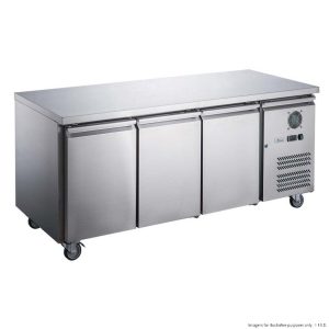 FED-X Underbench Freezer Three Door Stainless Steel XUB6F18S3V