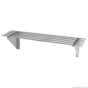 Modular Systems Stainless Steel Pipe Wall Shelf, (WSP1) Various Lengths