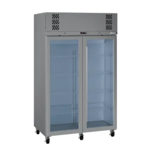 Williams Pearl Display Fridge Top Mounted 2 Glass Door Stainless Steel (HP2GS)