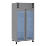 Williams-Pearl-Display-Fridge-Top-Mounted-2-Slimline-Glass-Doors-Stainless-Steel-(HPR2GS)_Caterware
