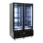 Williams-Quartz-Star-Display-Fridge-Bottom-Mounted-2-Glass-Doors-Black-Colourbond-(HQS2GB)_Caterware
