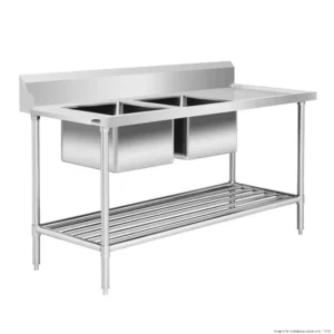 Dishwasher-Inlet-Double-Sink-for-Left-Side-(DSBD7-1800L:A)-Caterware