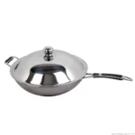 Benchstar-360mm-Diameter-Stainless-Steel-Wok-with-Lid-for-IW300:IW500-Induction-Cooker-(IW-WokLid36)_Caterware