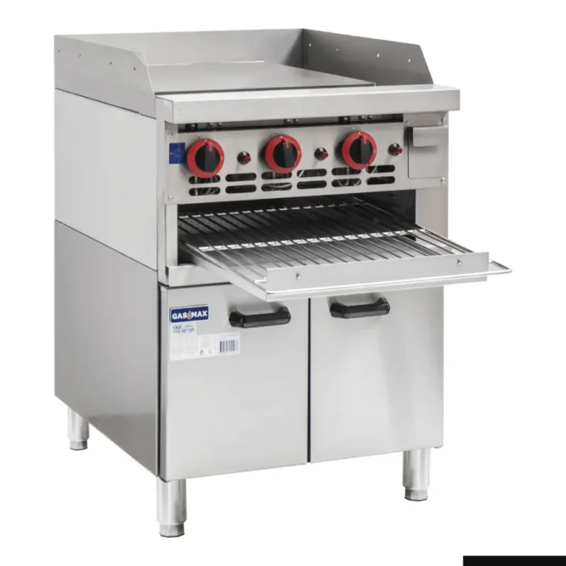 GasMax-3-Burner-Gas-Griddle-and-Gas-Toaster-with-Cabinet-(GGS-24)_Caterware