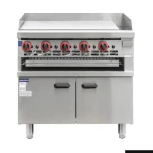 GasMax-5-Burner-Gas-Griddle-and-Gas-Toaster-with-Cabinet-(GGS-36)_Caterware