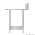 Stainless Steel 300mm Infill Bench with Splash Back and Undershelf (WBB-0300R) - Image 2