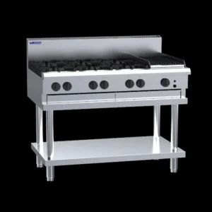 Luus Cooktop 6 Burner/30cm Chargrill on Stand (CS-6B3C)