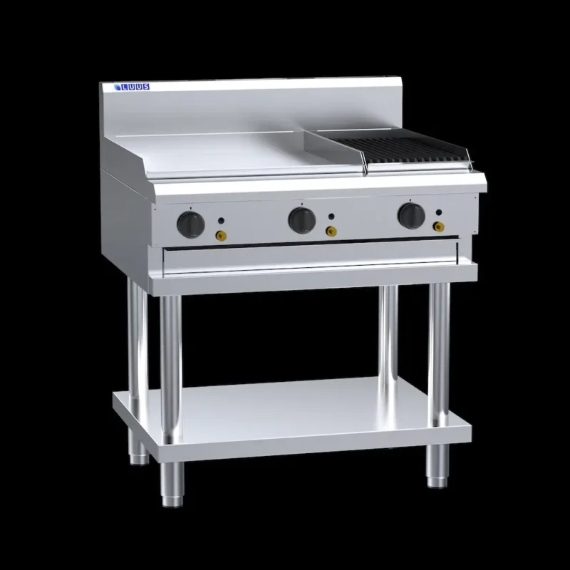 Luus Cooktop 60cm Hotplate/30cm Chargrill on Stand (CS-6P3C)