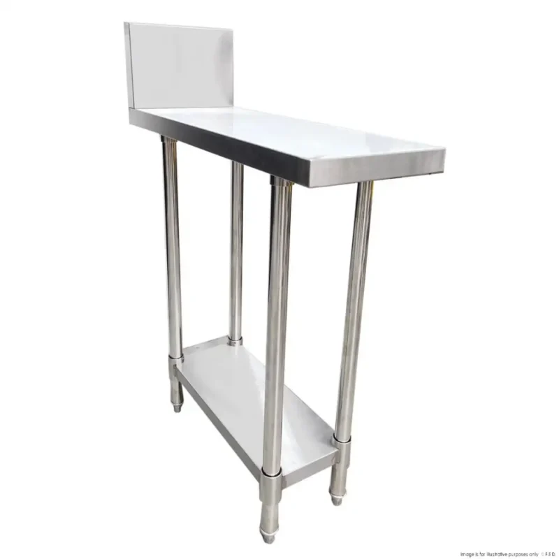 Stainless-Steel-450mm-Infill-Bench-with-Splash-Back-and-Undershelf-(WBB-0450R)_Caterware
