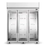 Skope 3 Glass Door White Upright Display or Storage Freezer with Ice (TMF1500N-Ice)