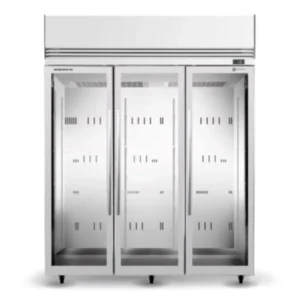 Skope 3 Glass Door White Upright Display or Storage Freezer with Ice (TMF1500N-Ice)