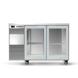 Skope BB.2.GSW BackBar 2 Glass Swing Door Fridge Black or White