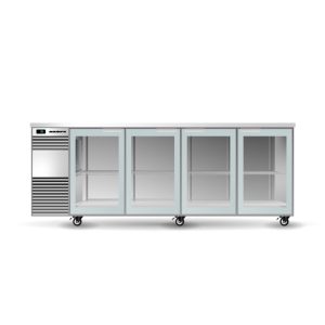 Skope BB.4.GSW BackBar 4 Glass Swing Door Fridge Black or White