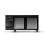 Skope BackBar 2 Glass Swing Door SlimLine Fridge Black or White (SL.2.GSW)